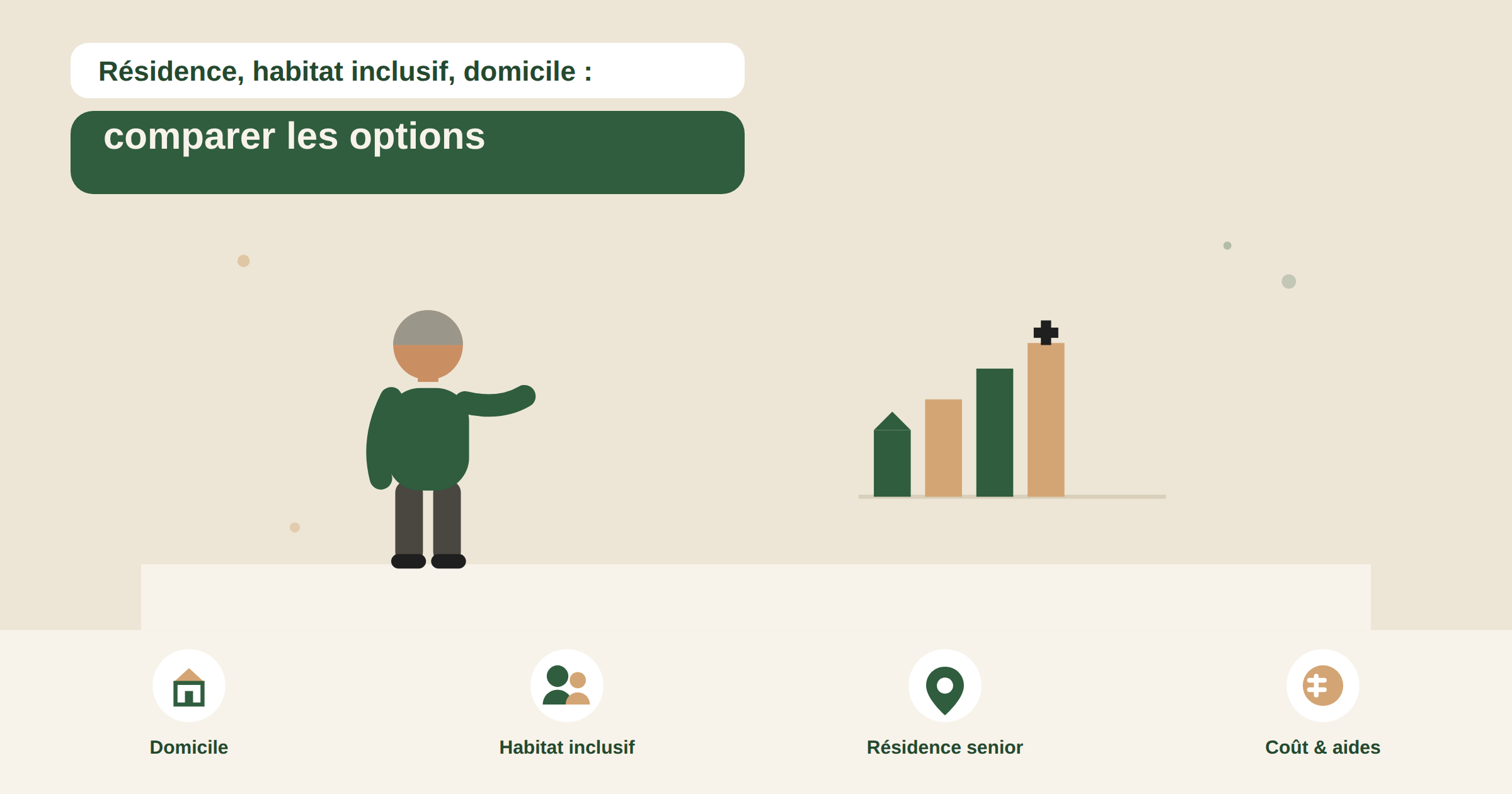 Résidence senior, habitat inclusif, domicile classique : comparer les options